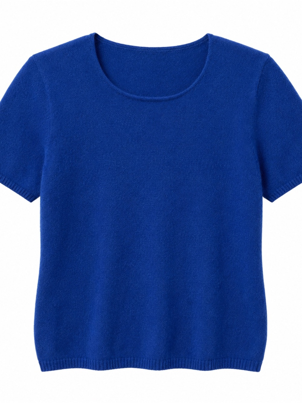 Jones New York Cashmere Short Sleeve Sweater XL Cobalt Blue